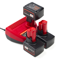 NRG Pack: 3x Milwaukee M12 B6 accu's + lader (12 V, 6.0 Ah, 123accu huismerk)  AMI00542