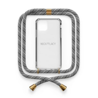 Necklacy Crossbody telefoonhoesje voor iPhone 11 | Zwart/Wit | Necklacy  ANE00218