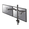 Neomounts monitorarm voor 2 monitoren zwart (met klem en bladdoorvoer) 200332 - 1