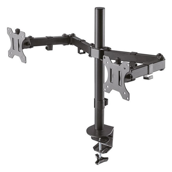 Neomounts monitorarm voor 2 monitoren zwart (met klem en bladdoorvoer) 200332 - 2