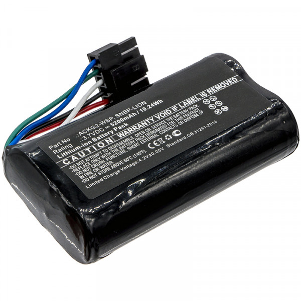 NetScout ACKG2-WBP / SNBP-LION accu (3.7 V, 5200 mAh, 123accu huismerk)  ANE00202 - 1