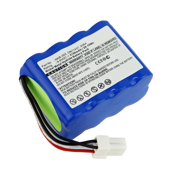 Nihon Kohden X064 / NKB-302 / OM11437 accu (9.6 V, 2100 mAh, 123accu huismerk)  ANI00248 - 1