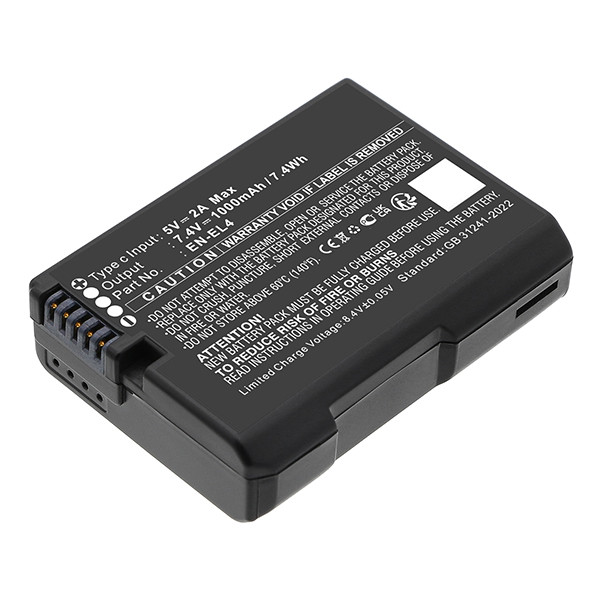 Nikon EN-EL14 / EN-EL14a accu (7.4 V, 1000 mAh, 123accu huismerk) ANI00377 - 1