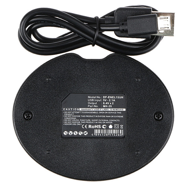 Nikon EN-EL15 / EL-EL15c / EN-EL15A oplader (123accu huismerk) ANI00330 - 4