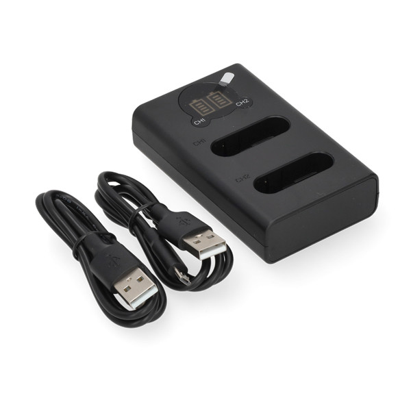 Nikon EN-EL23 USB-C double slot oplader (4.2V, 0.7A, 123accu huismerk) ANI00369 - 1