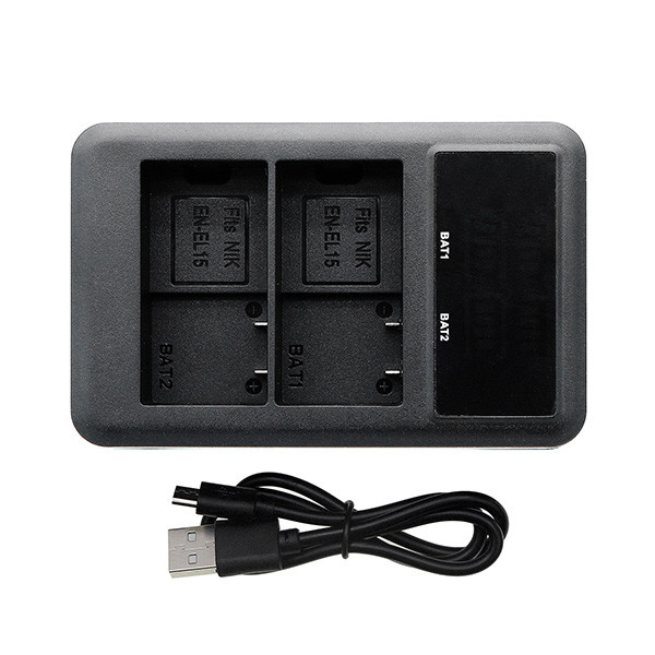 Nikon EN-EL3 Micro USB double slot lader (8.4V, 0.7A, 123accu huismerk) ANI00331 - 2