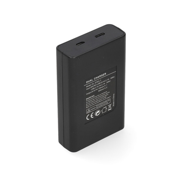 Nikon EN-EL3 USB-C double slot oplader (8.4V, 0.7A, 123accu huismerk) ANI00358 - 3