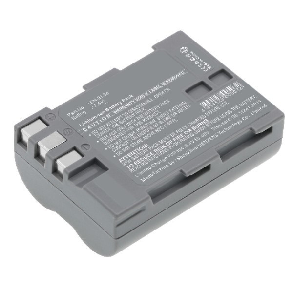 Nikon EN-EL3 / EN-EL3a / EN-EL3e accu (7.4 V, 2000 mAh, 123accu huismerk) ANI00100 - 2