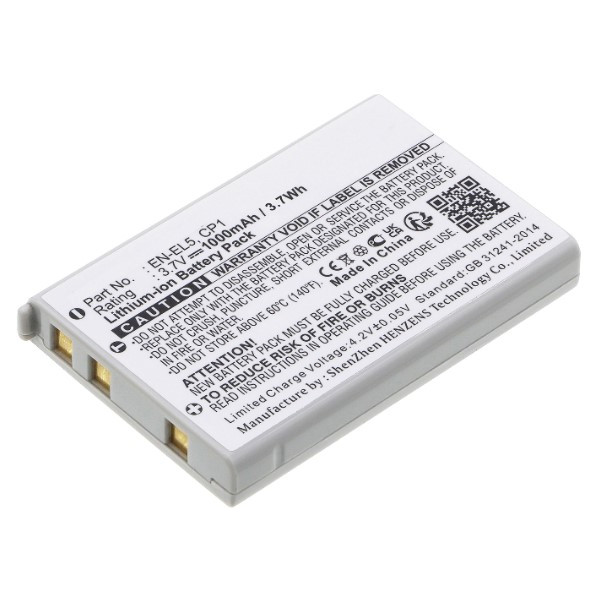 Nikon EN-EL5 accu (3.7 V, 1000 mAh, 123accu huismerk) ANI00049 - 1
