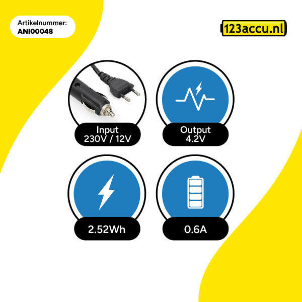 Nikon EN-EL5 oplader (4.2V, 0.6A, 123accu huismerk) ANI00048 - 6