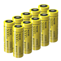 Nitecore 10 stuks Nitecore 21700 / NL2150 Li-ion batterijen (3.6V, 8A, 5000 mAh)  ANI00334