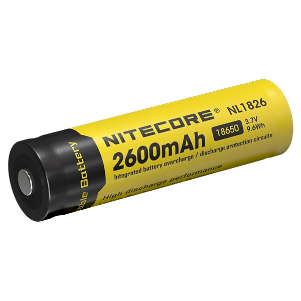 Nitecore 18650 Button Top accu (3.7 V, 2600 mAh)  ANI00180 - 1