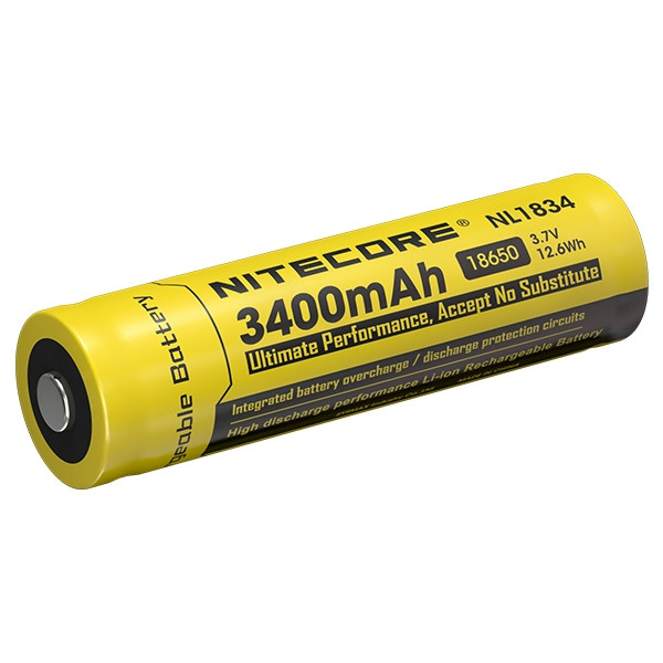 geluk ondeugd De neiging hebben Nitecore 18650 Button Top accu (3.7 V, 3400 mAh) Nitecore 123accu.nl