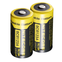 Bestel 2 stuks Nitecore NL166 / RCR123A batterijen