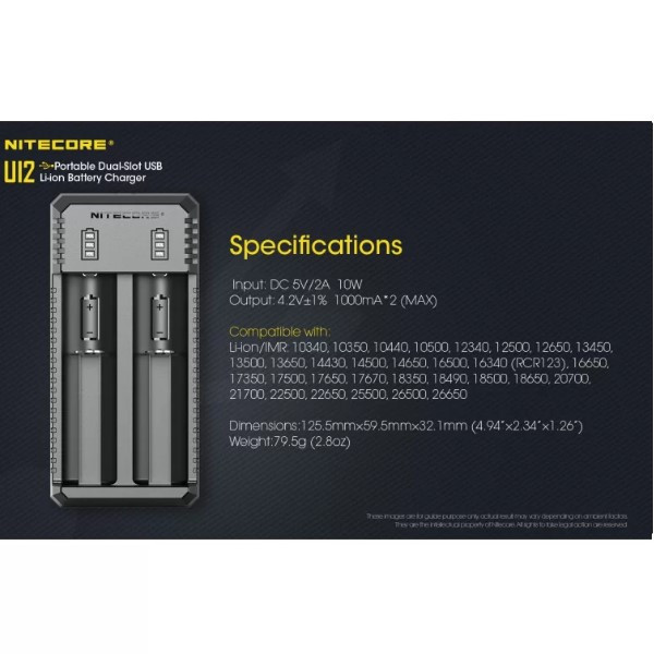 Nitecore UI2 USB Oplader voor Li-ion Batterijen  ANI00286 - 2