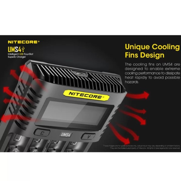 Nitecore UMS4 USB Oplader voor Li-ion / LiFePO4 / Ni-Mh Batterijen ANI00255 - 6