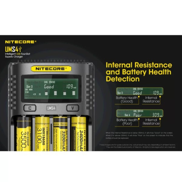 Nitecore UMS4 USB Oplader voor Li-ion / LiFePO4 / Ni-Mh Batterijen ANI00255 - 3