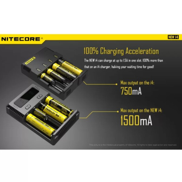 Nitecore i4 Oplader voor Li-ion / LiFePO4 / Ni-Mh Batterijen  ANB00813 - 5