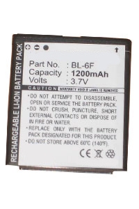 Nokia BL-6F / N6F10T accu (1100 mAh, 123accu huismerk)  ANO00087