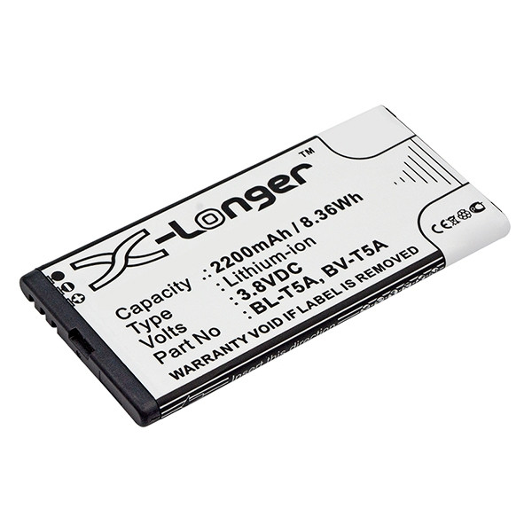 Nokia BL-T5A / BV-T5A accu (2200 mAh, 123accu huismerk)  ANO00174 - 1