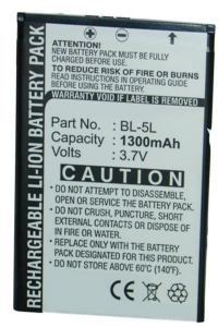 Nokia BP-5L accu (1300 mAh, 123accu huismerk)  ANO00016