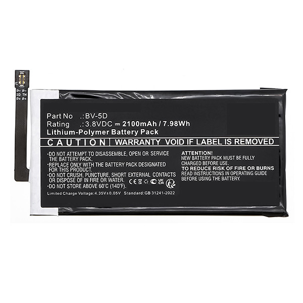 Nokia BPCNTBY001B / BV-5D accu (3.8 V, 2100 mAh, 123accu huismerk) ANO00265 - 1