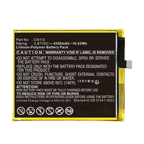 Nokia CN110 accu (3.87 V, 4350 mAh, 123accu huismerk) ANO00263 - 1