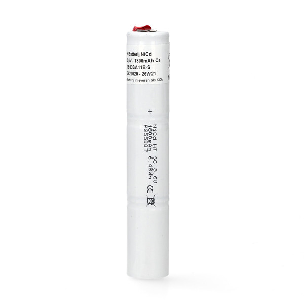 Noodverlichting 3xCs HT staaf met S11 aansluiting (3.6V, 1800 mAh, NiCd, 123accu huismerk) ANB03601 - 1