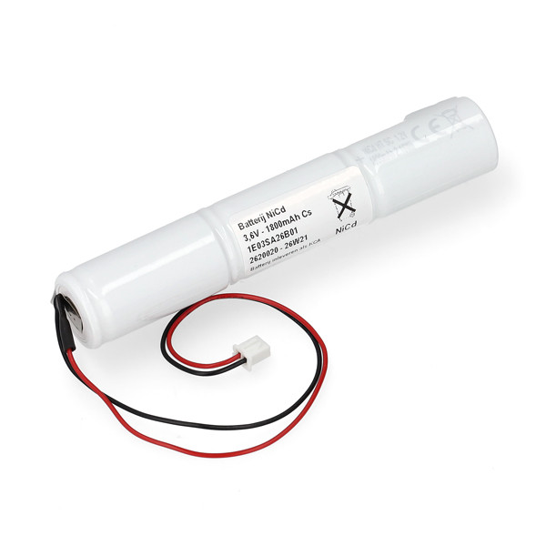 Noodverlichting 3xHTCs staaf met S26 stekker (3.6V, 1800 mAh, NiCd, 123accu huismerk) ANB03600 - 2