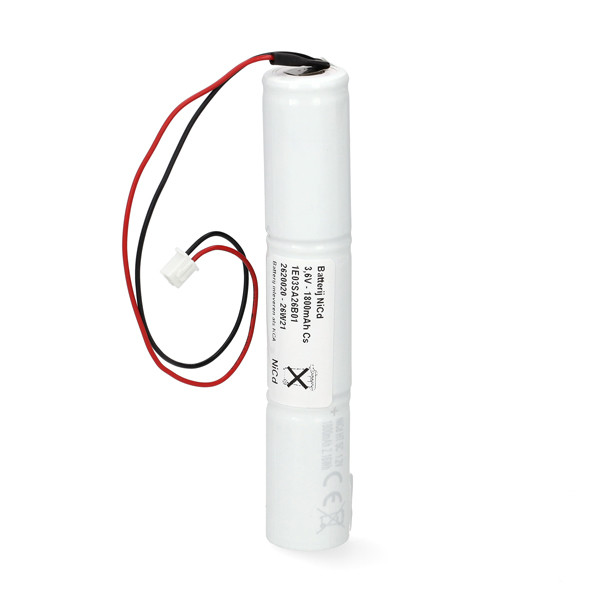 Noodverlichting 3xHTCs staaf met S26 stekker (3.6V, 1800 mAh, NiCd, 123accu huismerk) ANB03600 - 3