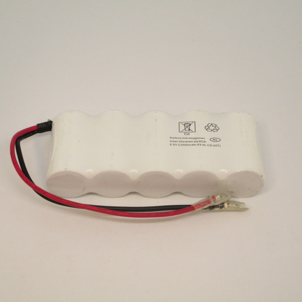Noodverlichting side by side C cell (6V, 2500 mAh, 123accu huismerk)  ANR00001 - 1