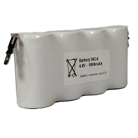 Noodverlichting side by side sub C cell (4.8V, 2000 mAh, Ni-Cd, 123accu huismerk)  ANR00065