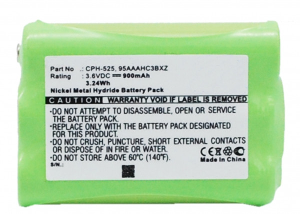 Nortel CPH-525 / NT8B45AH / 95AAAHC3BXZ accu (900 mAh, 123accu huismerk)  ANO00150 - 1
