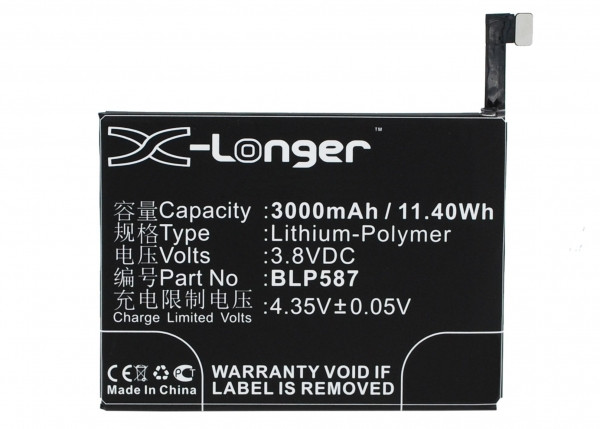 OPPO BLP585 accu (3000 mAh, 123accu huismerk)  AOP00046 - 1