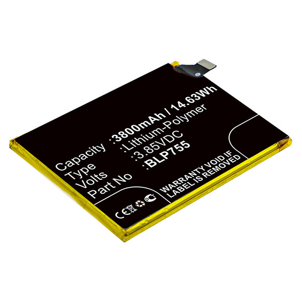 OPPO BLP755 accu (3.85 V, 3950 mAh, 123accu huismerk)  AOP00329 - 1