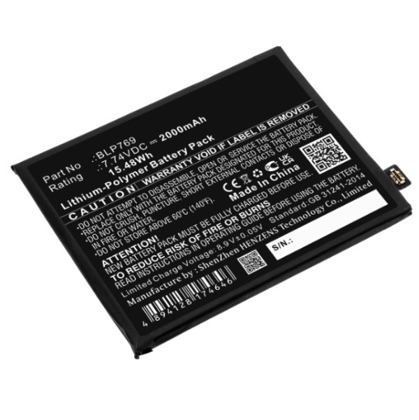 OPPO BLP769 accu (7.74 V, 2000 mAh, 123accu huismerk)  AOP00355 - 1