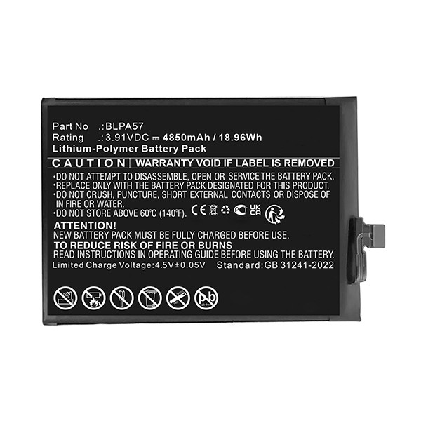 OPPO BLPA57 accu (3.91 V, 4850 mAh, 123accu huismerk)  AOP00402 - 1