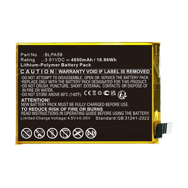 OPPO BLPA59 accu (3.91 V, 4850 mAh, 123accu huismerk)  AOP00401 - 1