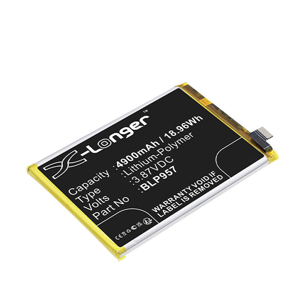 OPPO Realme 10 / BLP957 accu (3.85 V, 4900 mAh, 123accu huismerk) AOP00386 - 1