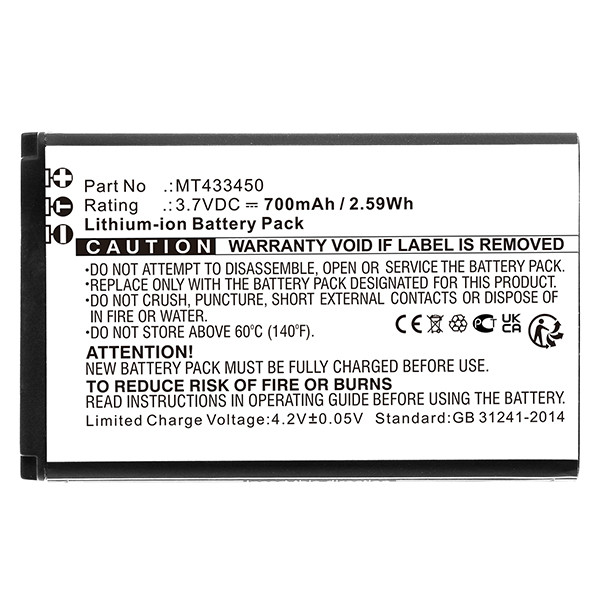 Olympia MT433450 accu (3.7 V, 700 mAh, 123accu huismerk)  AOL00089 - 2