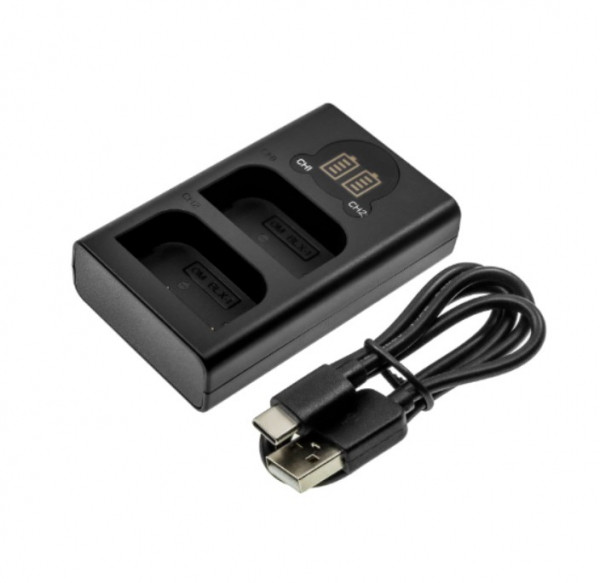 Olympus BCX-1 / V6560040W000 USB-C dubbellader (123accu huismerk)  AOL00087 - 1