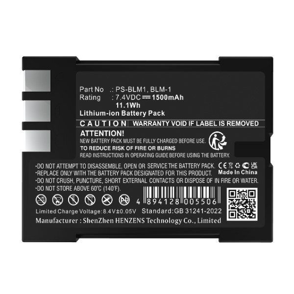 Olympus BLM-1 / PS-BLM1 accu (7.4V, 1500 mAh, 123accu huismerk) AOL00022 - 2