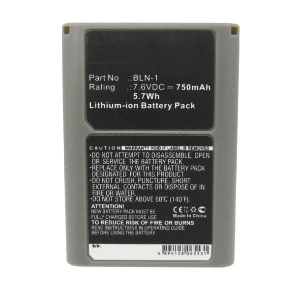 Olympus BLN-1 / PS-BLN1 accu (7.6 V, 750 mAh, 123accu huismerk) AOL00018 - 3