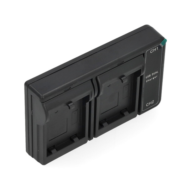 Olympus LI-10B / LI-12B USB-C double slot oplader (4.2V, 0.7A, 123accu huismerk) AOL00105 - 2