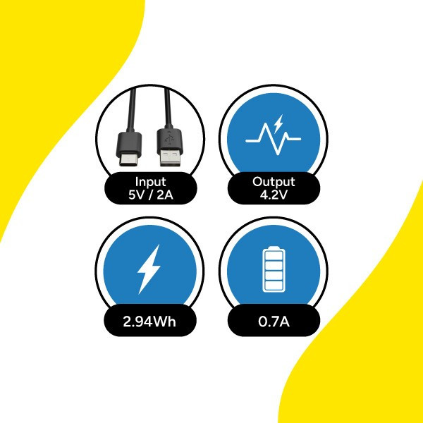 Olympus Li-42B / Li-40B / Li-40C USB-C single slot oplader (4.2V, 0.7A, 123accu huismerk) AOL00090 - 4