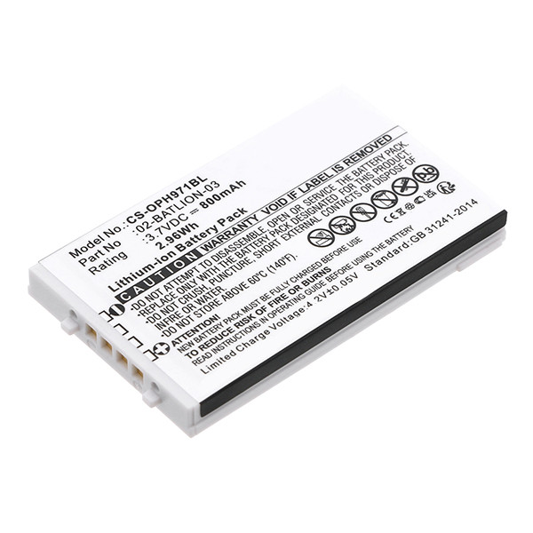 Opticon 11267 / ORBLIOP0012 / 02-BATLION-03 accu (800 mAh, 123accu huismerk) AOP00049 - 1