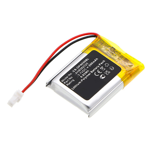 Opticon AHB582025 accu (3.7 V, 250 mAh, 123accu huismerk) AOP00403 - 1