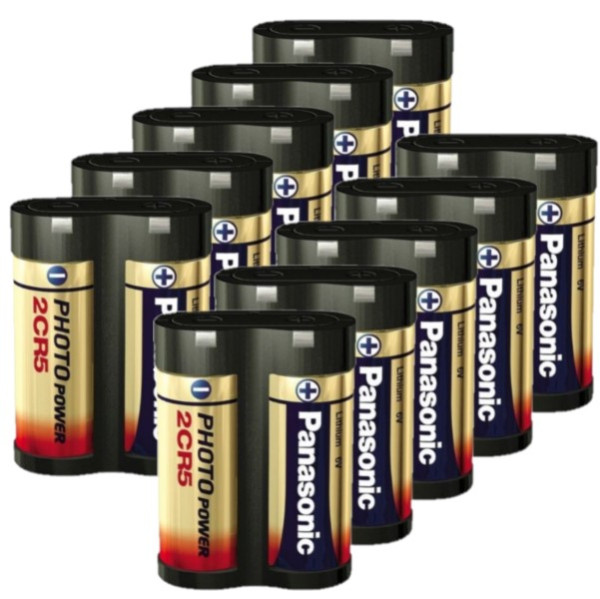 Panasonic 2CR5 / DL245 Lithium batterij (10 stuks, 6V, 1400 mAh) APA01197 - 1