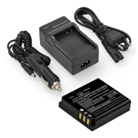 Panasonic CGA‑S005 / CGA‑S005E accu met single slot oplader (3,7 V, 1150 mAh, 123accu huismerk) APA01294