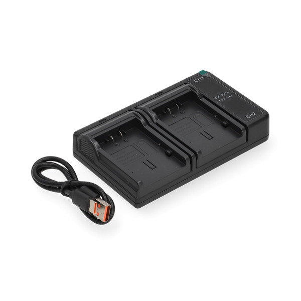 Panasonic CGA-DU07 / CGA-DU12 / CGA-DU14 / CGA-DU21 USB-C double slot oplader (8.4V, 0.7A, 123accu huismerk) APA01250 - 1